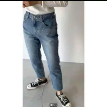 캐널진 viaj 크롭 스트레치 데님 M 레어