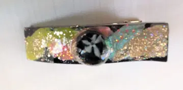 머리핀 헤어클립 유리 세공 1점