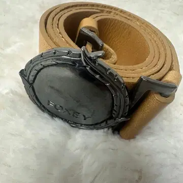 FOXY 베이지 가죽 벨트