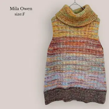 미라 오웬 Mila Owen 새상품급 슬리브리스 터틀넥 니트 모헤어