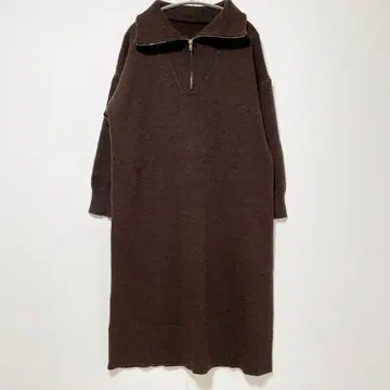 Jena 롱 니트 원피스 집업 브라운 프리 사이즈