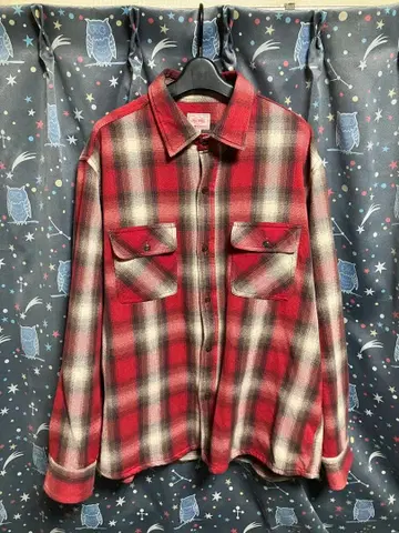 BIG MIKE 빅마이크 옴브레 체크 헤비 플란넬 셔츠