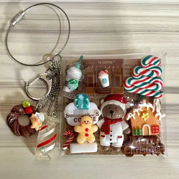 가챠 파우치 곰돌이 산타 크리스마스 카페