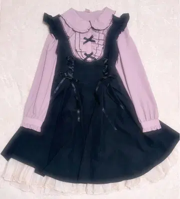 시크릿허니 셋업 블라우스 오버롤 스커트