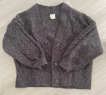 GELATO PIQUE 그레이 케이블 짜임 가디건