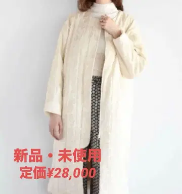 새상품 롱 코트 야마다야 ample 스콧 클럽 충전솜 퀼트 코트