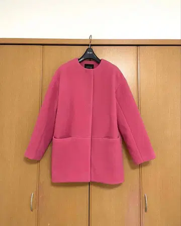 언타이틀 리락시 코쿤 코트 핑크