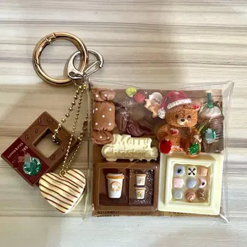 가챠 파우치 곰돌이 카페 크리스마스