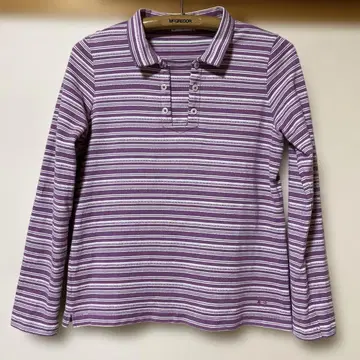 새상품급 MCGREGOR 퍼플 스트라이프 긴팔 T셔츠 트레이닝복