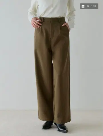 crewre 개버 플리스 웜 슬랙스 olive brown 사이즈 3