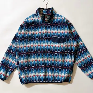 레어 파타고니아 신틸라 스냅T 풀오버 플리스 올 패턴 L 블루