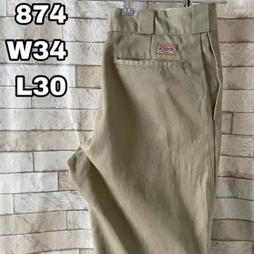 디키즈 874 워크 팬츠 자수 베이지 34 x 30