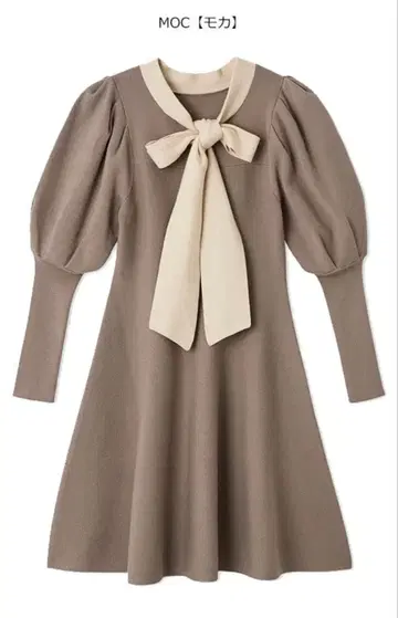 릴리 브라운 LILY BROWN 보타이 니트 원피스 MOK