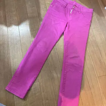 DEGUARED 핑크 슬림핏 데님 팬츠