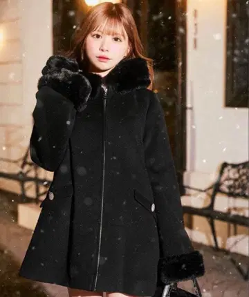 미셸 마카롱 미 실루엣 A 라인 코트