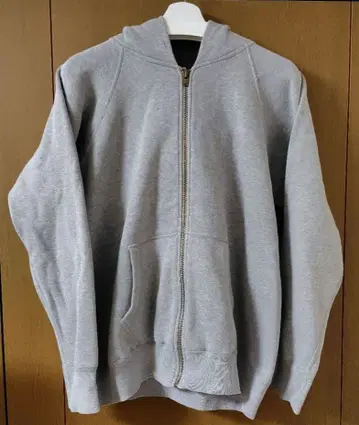 히노야 그레이 집업 후드 부착 후드티