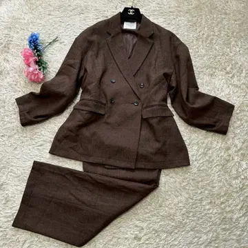 [ 컨디션 최상 ] 프릭스스토어 더블 브레스트 팬츠 셋업 브라운 S