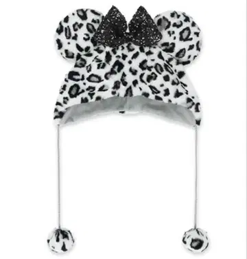 레오파드 무늬 귀 달린 팬 캡