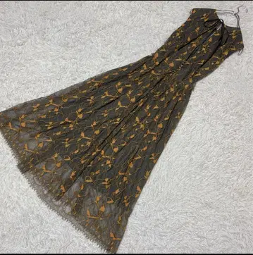 [ 프레이 아이디 ] 바이컬러 코드 레이스 롱 원피스