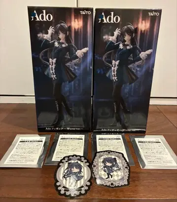 Ado Winter ver 라운드 원 한정판 피규어 2개 스티커 4장