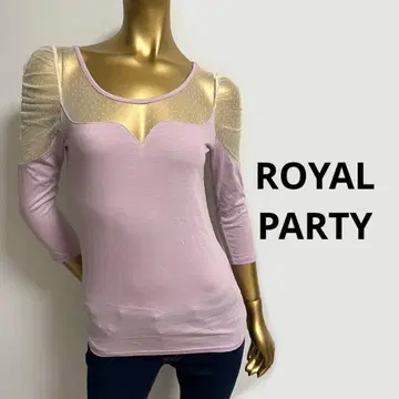 [ 4716 ] ROYAL PARTY 레이스 절개 상의 38 퍼플