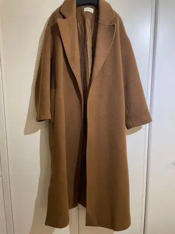 SNIDEL 롱 코트 브라운 그레이 벨트 포함