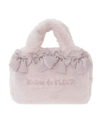 Maison de FLEUR 핑크매니아 2Way 퍼 리본 미니백