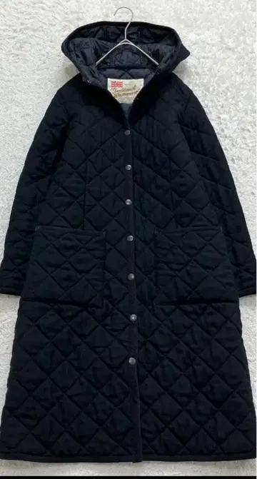 컨디션 최상 트래디셔널 웨더웨어 아크리 후드 롱 ARKLEY 네이비