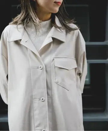 Kastane 페이크 레더 오버 자켓