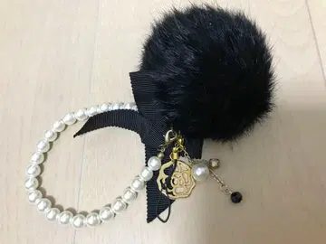 미사용 잉게보그 펄풍 까멜리아 퍼 리본 참