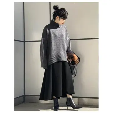 AP STUDIO 하이 트위스트 울 플레어 스커트