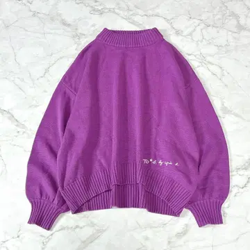 에네스베 WM31 PULL 소프트 니트 풀오버 루즈핏 퍼플