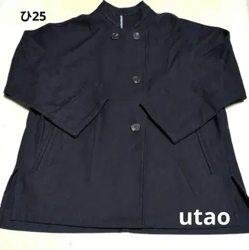 [ utao ] 프리 사이즈 네이비 점퍼 코트