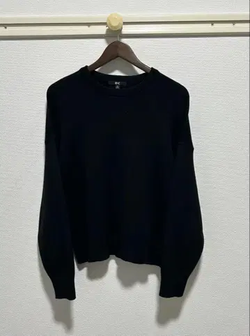 새상품급 유니클로 C 스무스 코튼 크루넥 스웨터 블랙 XL