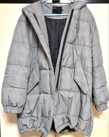 [새상품급] 아메리칸 홀릭 다운 후드 롱 코트 파이버 다운 M