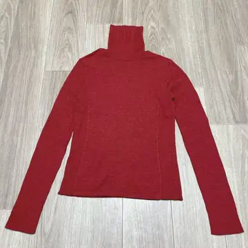 케이티 쿄코 타카세 하이넥 니트 무지 빨간색 귀여운