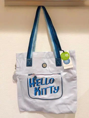 Kipling Hello Kitty 토트백 화이트/블루