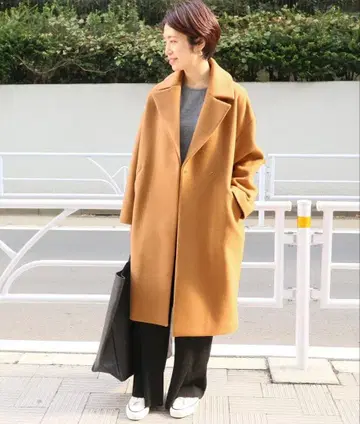 [ 미사용 ] IENA MANTECO 오버 체스터 코트 34 카멜