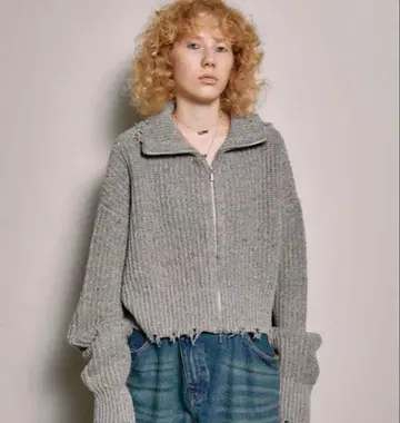 메종 스페셜 프론트 지퍼 니트