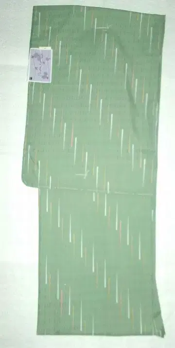 이중 워셔블 기모노 그린 계열 사선 패턴 코몬 L 사이즈