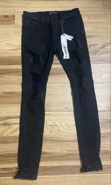 PURPLE BRAND 블랙 스키니 데님 신규 택 포함