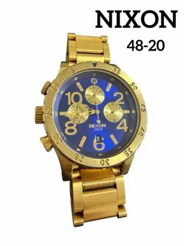 NIXON 크로노그래프 48-20 크로노그래프 골드 금