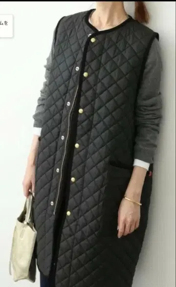 UNIVERSAL OVERALL 퀼팅 롱 베스트