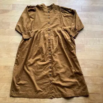 브라운 셔츠 원피스 긴팔