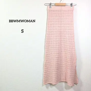 BBWM 여성용 롱 니트 스커트 핑크 S