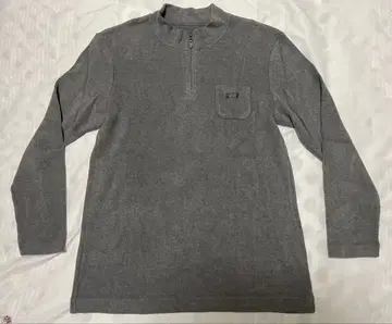 마드모아젤 논논 하프 지퍼 그레이 니트