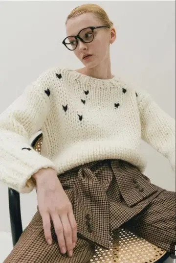 THE TOE Notting-Hill Heart Knit S