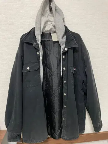 Dickies 후드 부착 블랙 자켓