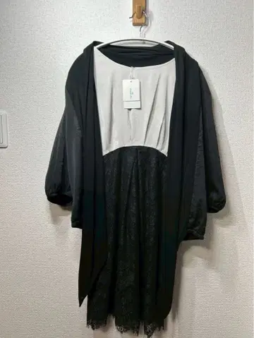 비아지오 블루 레이스 원피스 셋업 블랙