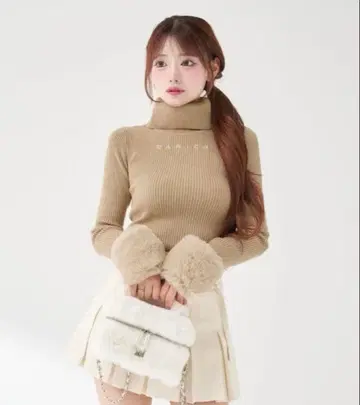 darich 다리치 스무스 퍼 리브 니트탑